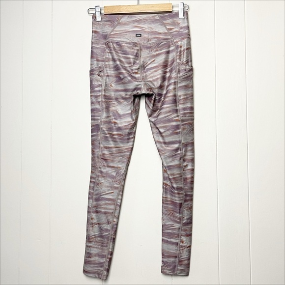 Prana Electa Leggings II Small pocket neutral print high rise outdoor activewear - Picture 2 of 13
